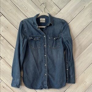 J. Crew Blue Denim Button-Up Shirt